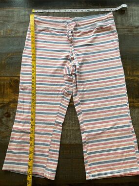 Kids Striped Pajama Pants - Coral, Navy & White